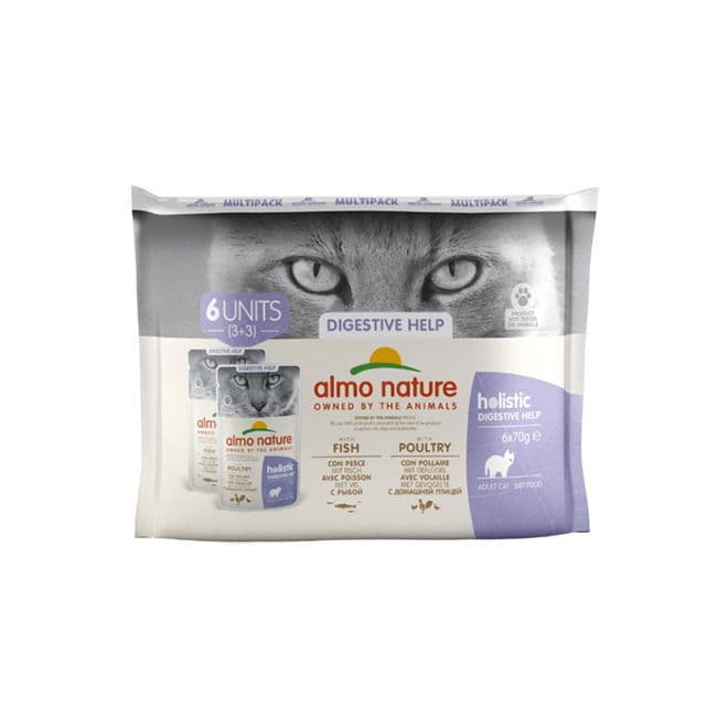 Almo Nature Holistic cat Digestive Help 6x70g – Almo Nature