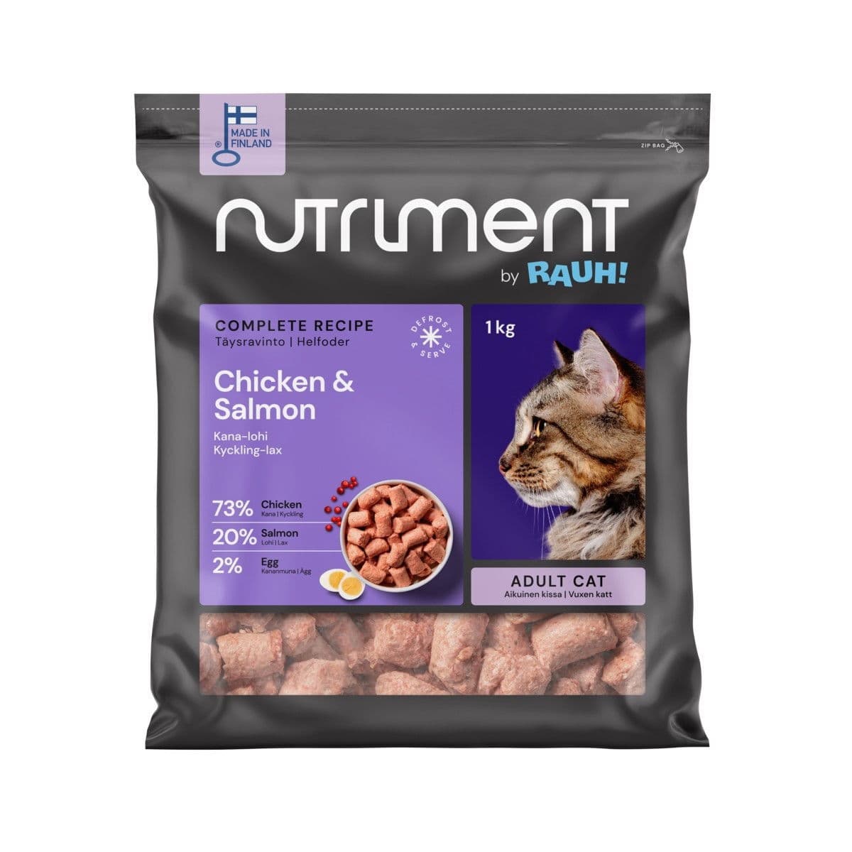 Nutriment by RAUH! Kana-lohipullat kissoille 1 kg – Nutriment by Rauh!