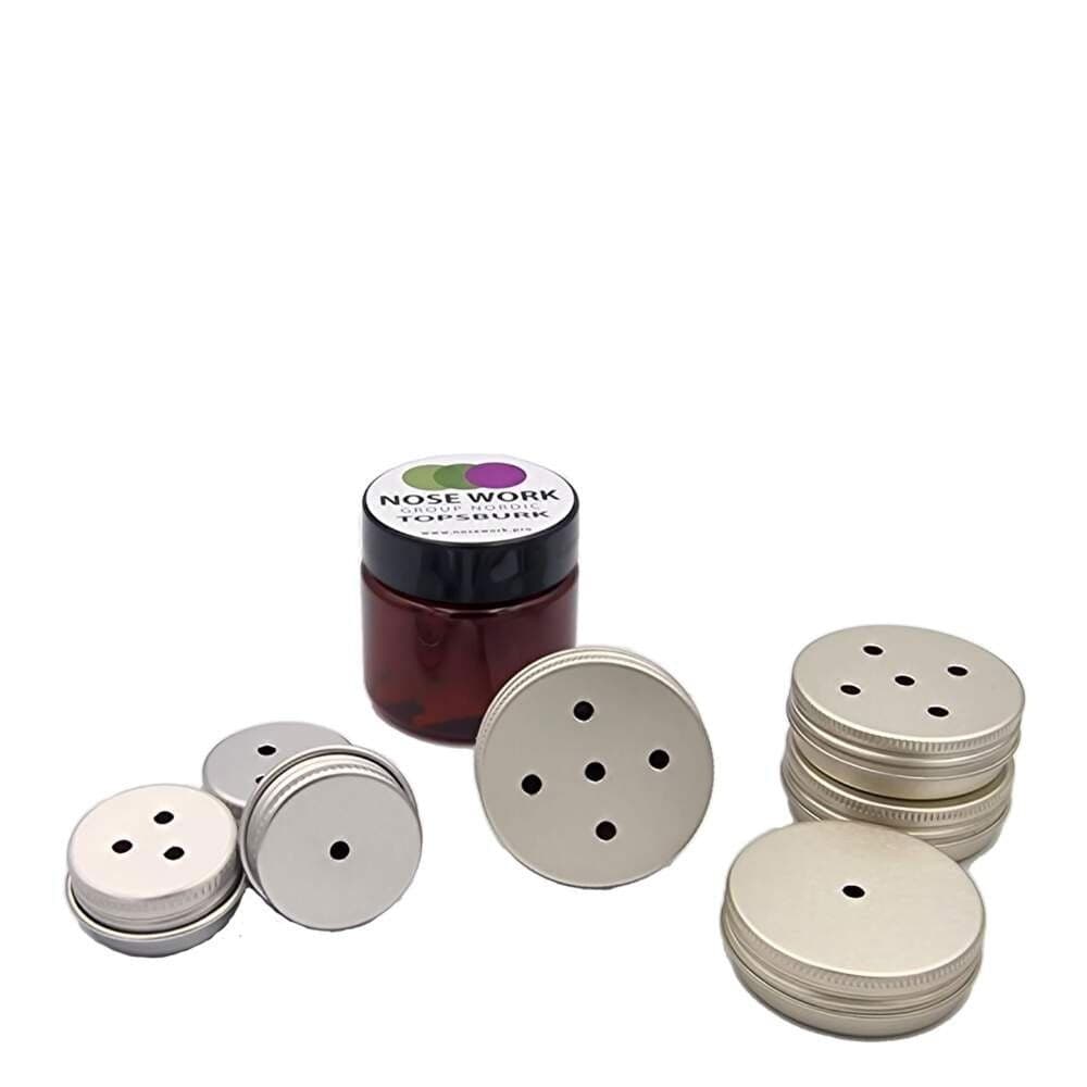 Nose Work 7 hajupurkkia ja 40 topsipäätä – Nose Work Nordic