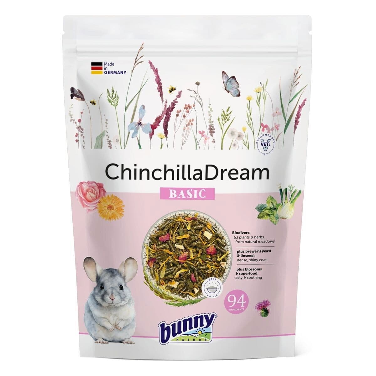 Chinchillan ruoka Bunny Basic 1,2 kg – Bunny Nature