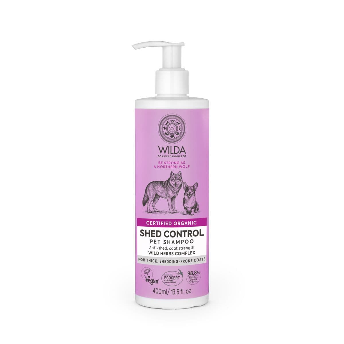 Koiran shampoo Wilda Shed control shampoo 400 ml – WILDA