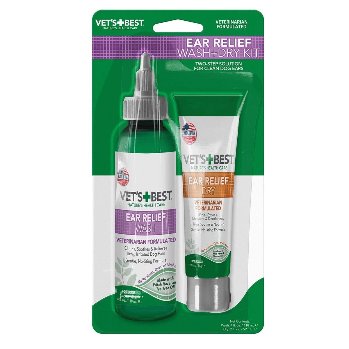 Vet's Best Ear Relief Wash + Dry Kit – Vet's Best