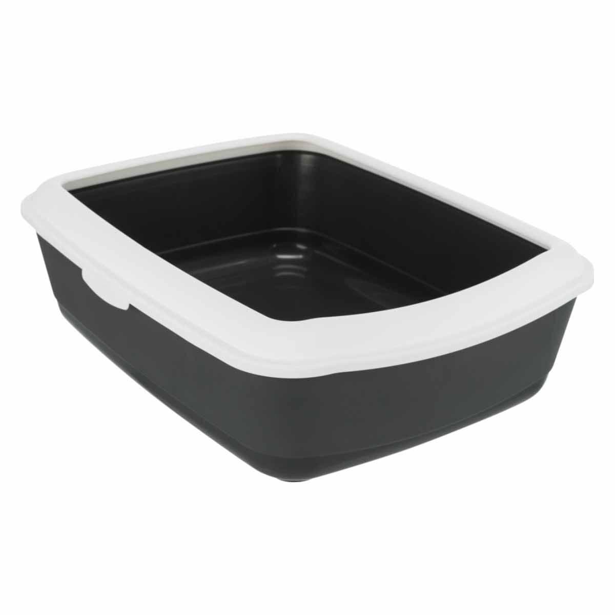 Trixie Kissan hiekkalaatikko tummanharmaa/valkoinen 37x47x15cm – Trixie