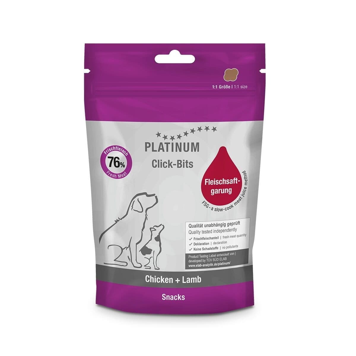 Platinum Click Bits Kana & lammas, 300g – Platinum