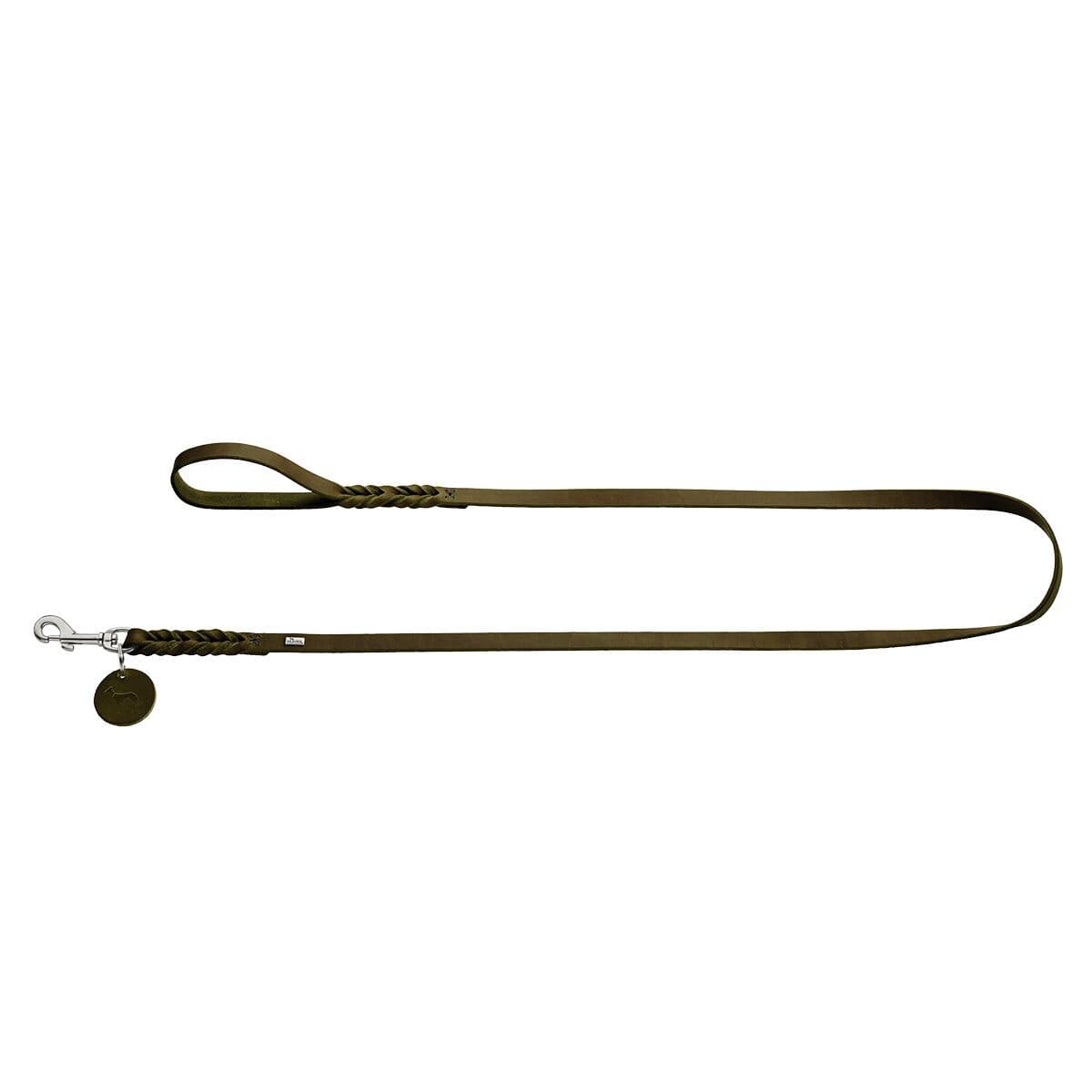 Nahkainen talutin Hunter Solid Education, oliivi – Hunter