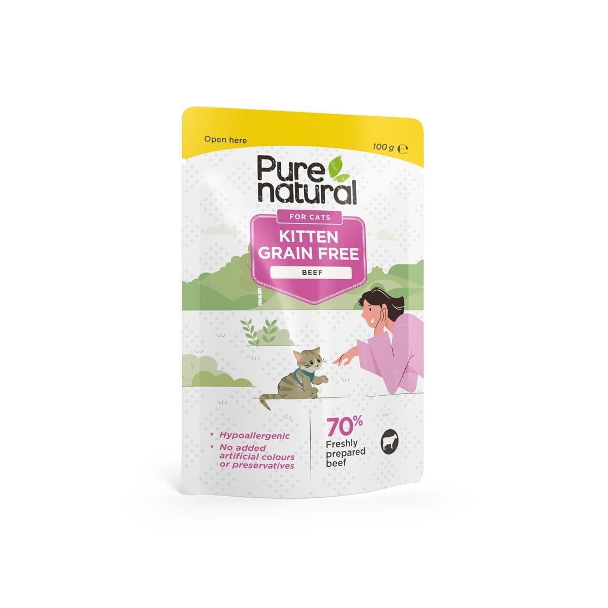 Purenatural Cat Kitten nauta 100 g – Purenatural