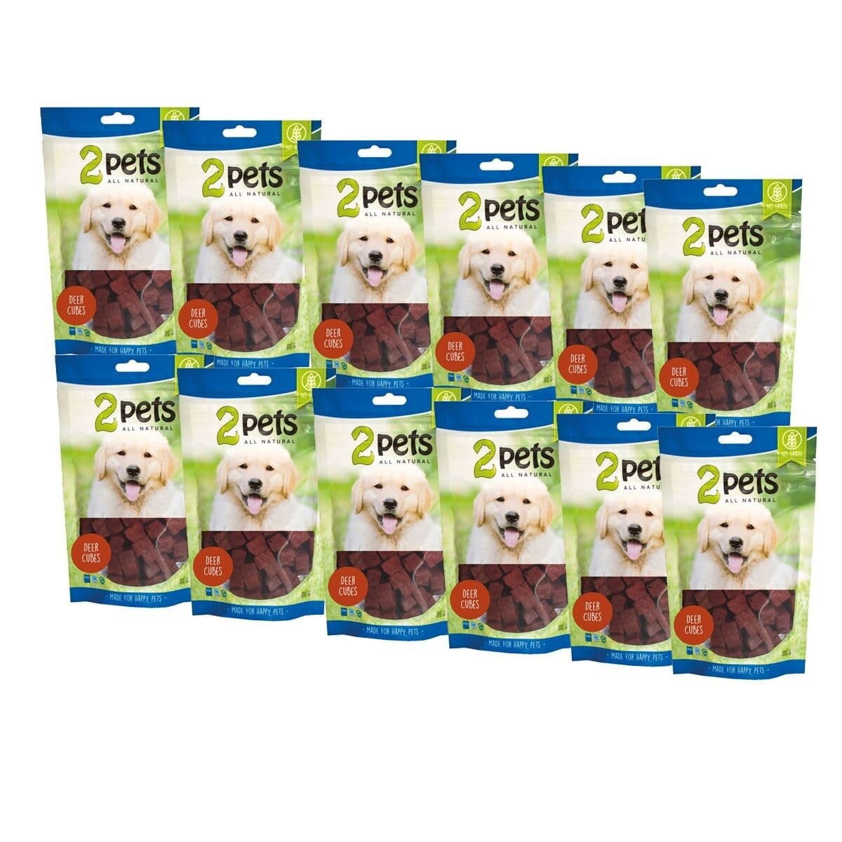 2pets Peuranlihakuutiot 12 x 100 g – 2Pets