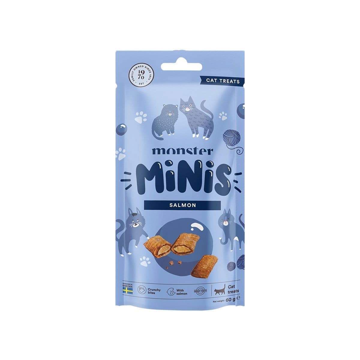 Monster Mini kissanherkut, lohi – Monster Pet Food
