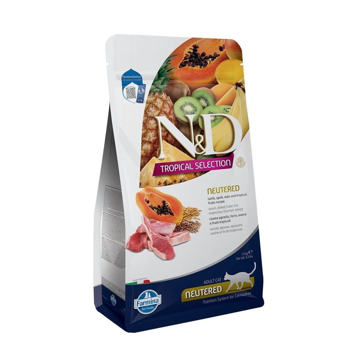 Farmina N&D Cat Tropical Lamb Neutered 1,5 kg – Farmina