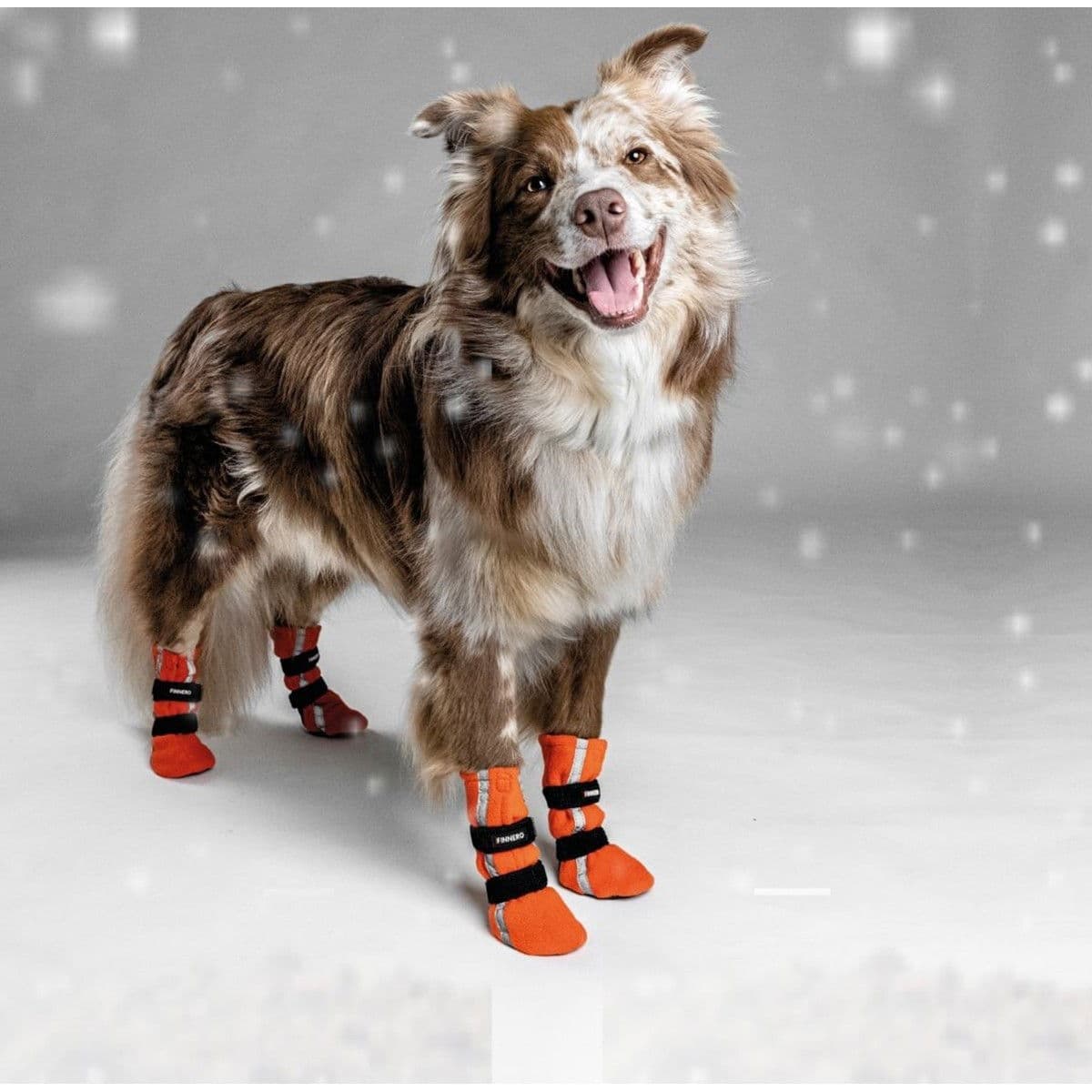 Finnero HALLA tossut heijastimilla, oranssi – FinNero