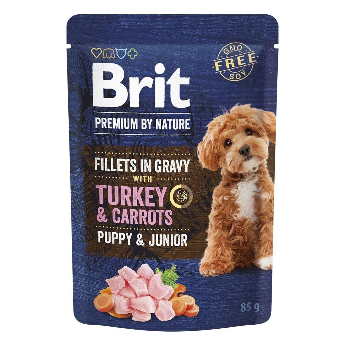 Brit Premium by Nature Dog Puppy & Junior Kalkkuna & Porkkana 85 g – Brit Premium