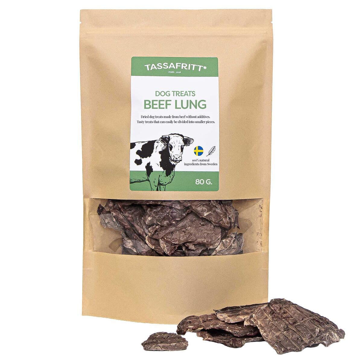 TassaFritt Naudankeuhkolastut 80 g – TassaFritt