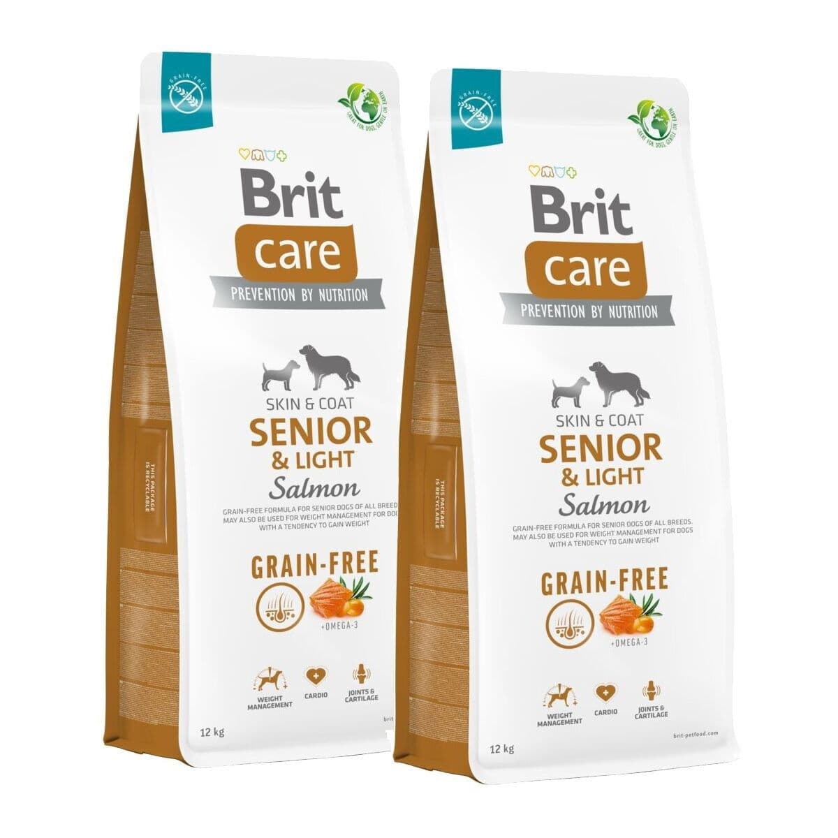 Brit Care Dog Senior & Light Grain Free Salmon 2x12 kg – Brit Care