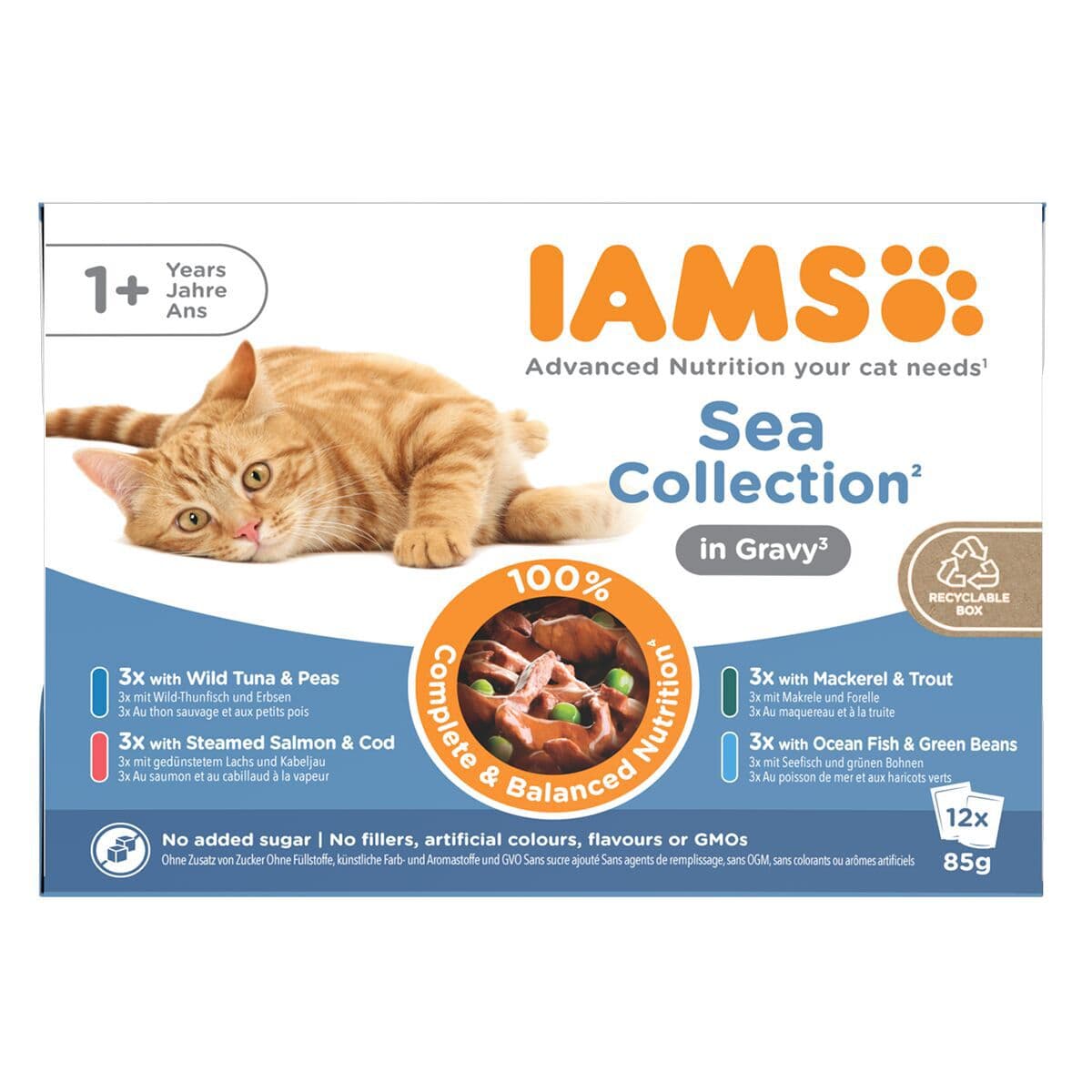 Iams Advanced Nutrition Gravy Kalalajitelma 12 x 85 g – Iams