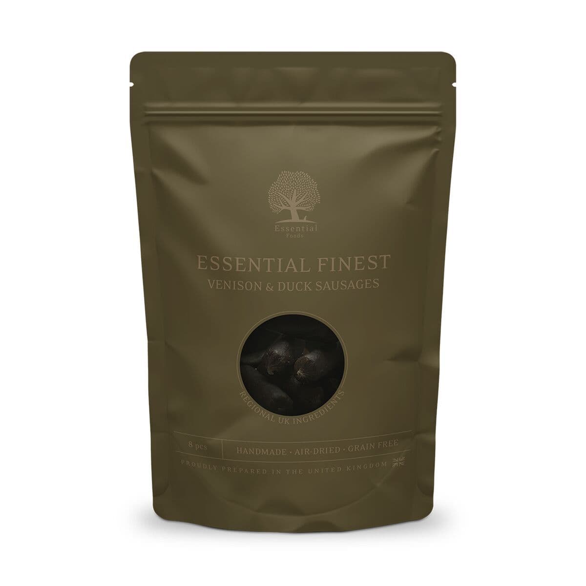 ESSENTIAL Venison&Duck Sausages 110g – Essential Foods