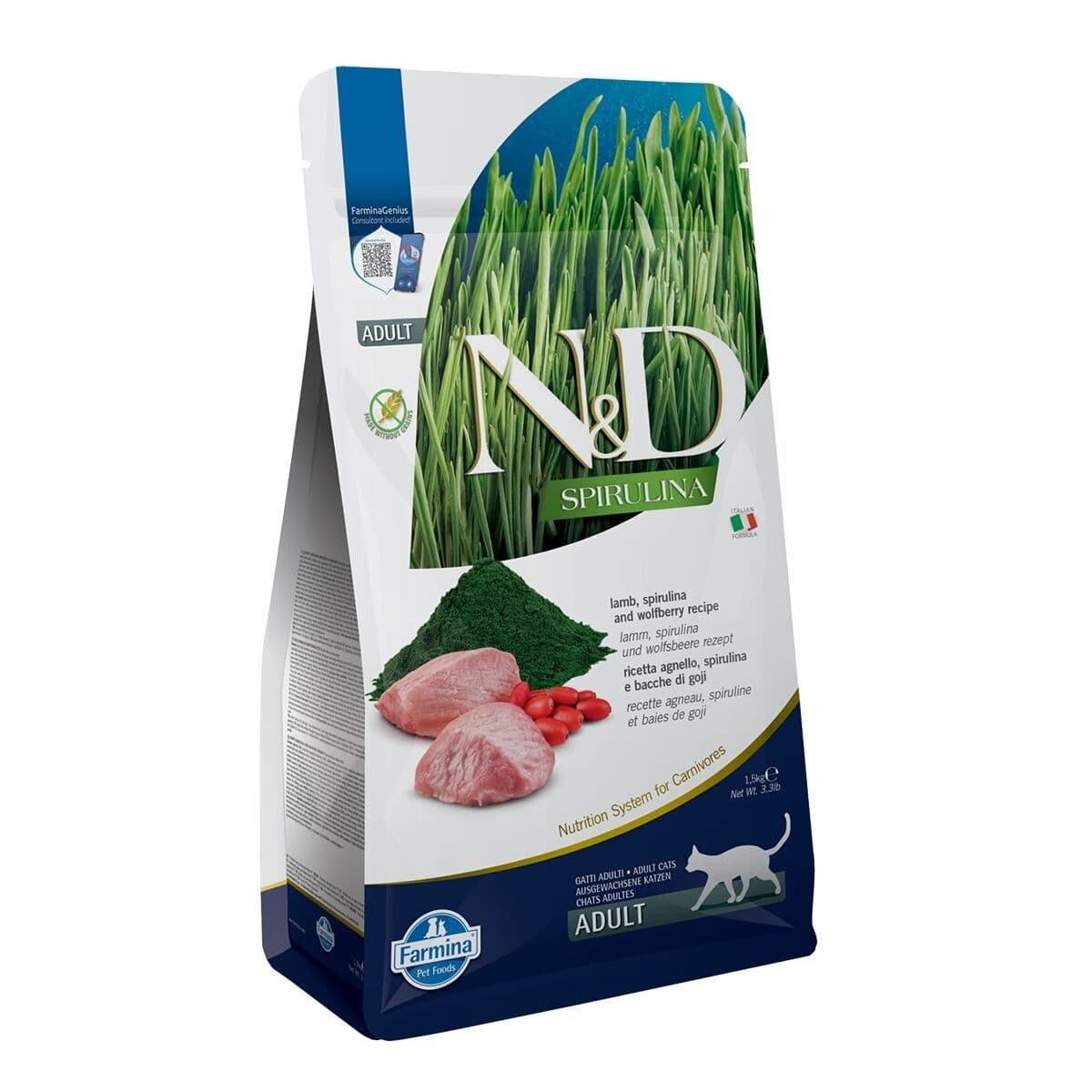 Farmina N&D Cat Spirulina & Lamb 1,5 kg – Farmina