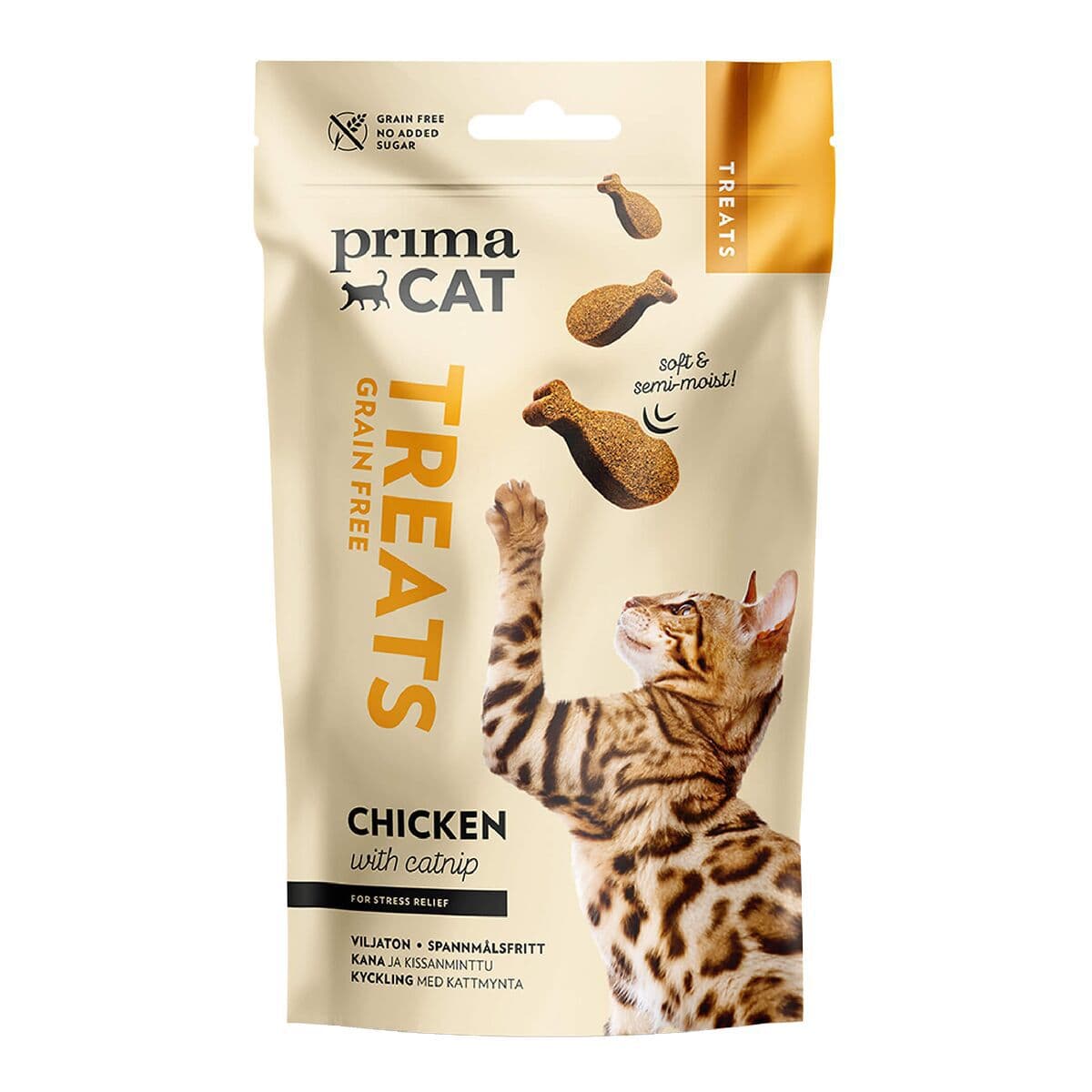 PrimaCat Softy Treats kana & kissanminttu 50 g – PrimaCat