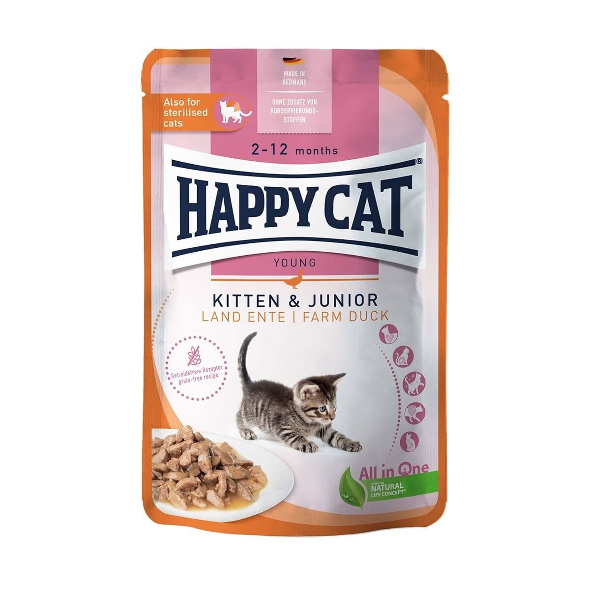 Happy Cat Kitten & Jr Farm Duck 85g – Happy Cat