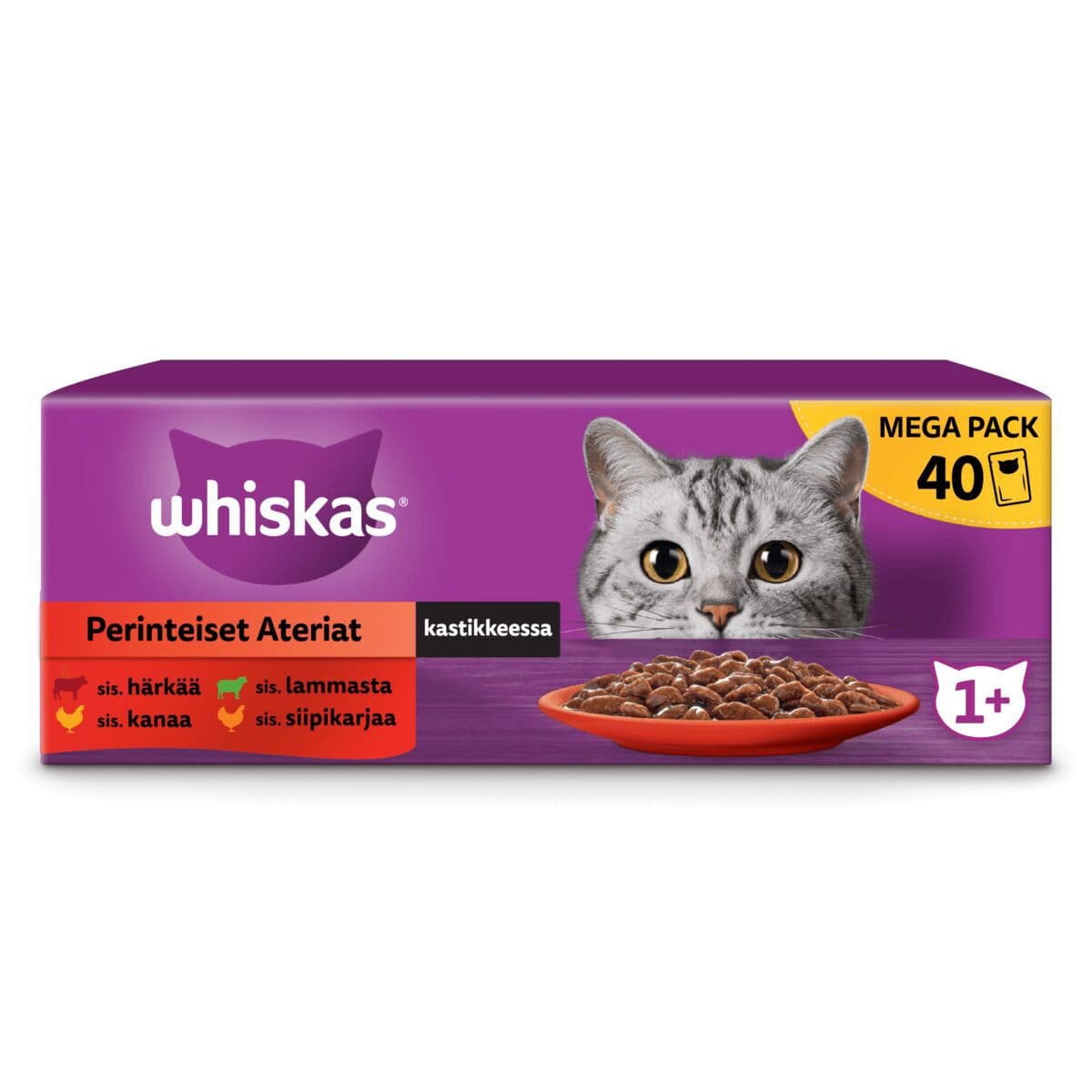 Whiskas 1+ gravy 40x85 g – Whiskas