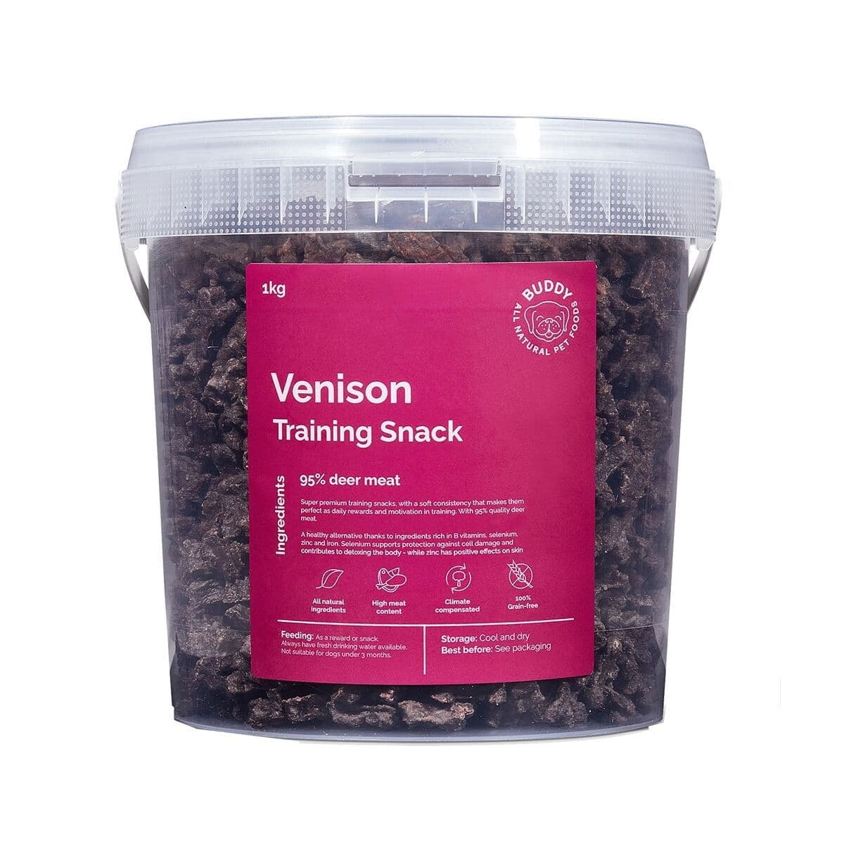 Buddy Koulutusherkut, peura 1 kg – Buddy