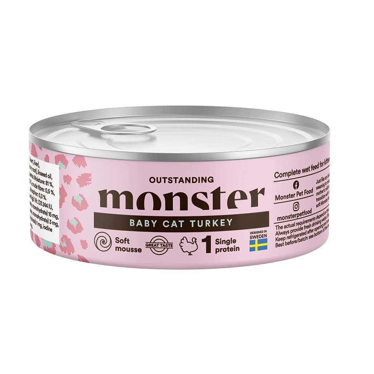 Monster Cat Baby Mousse Can 100g – Monster Pet Food