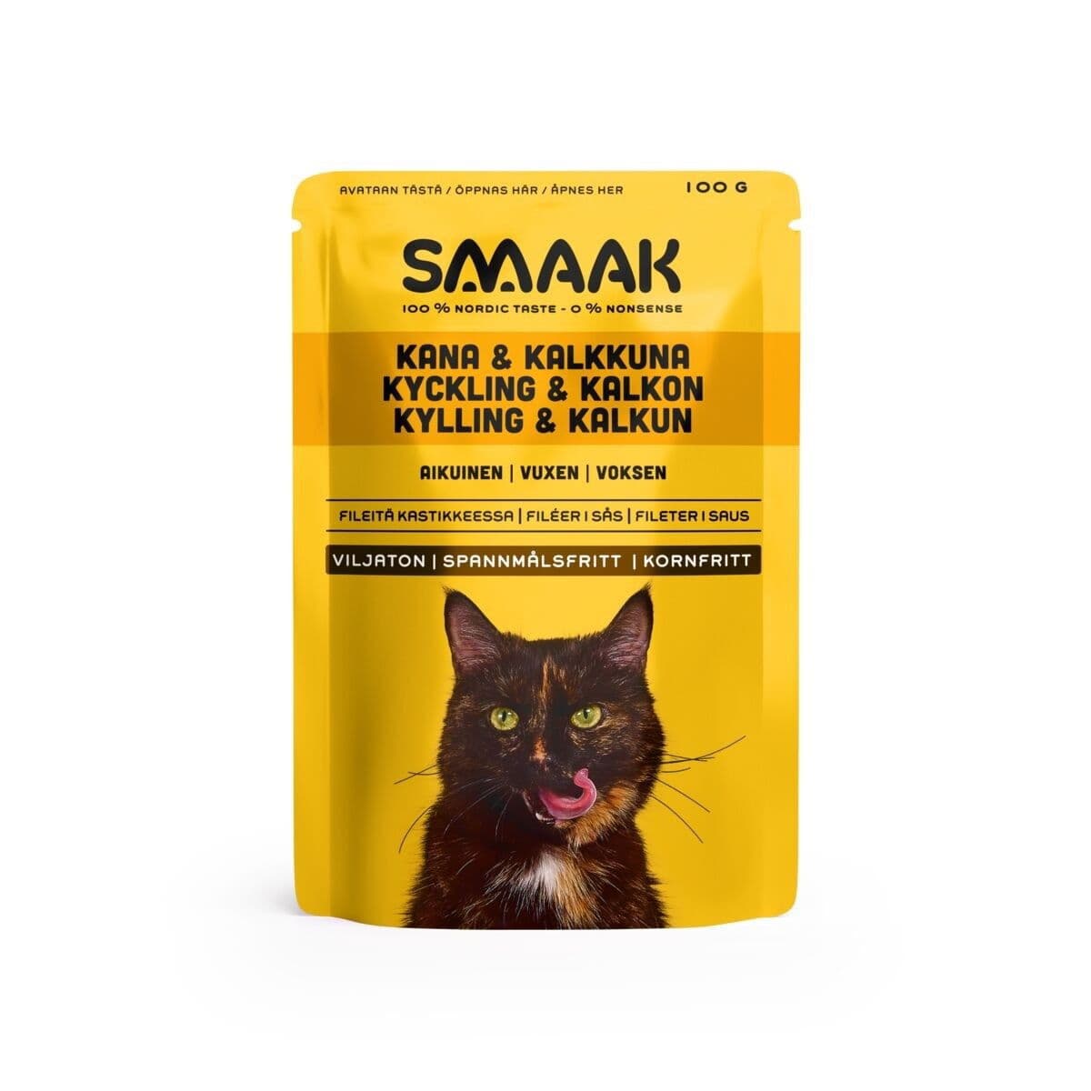 SMAAK kana & kalkkuna kissalle 100g – Smaak