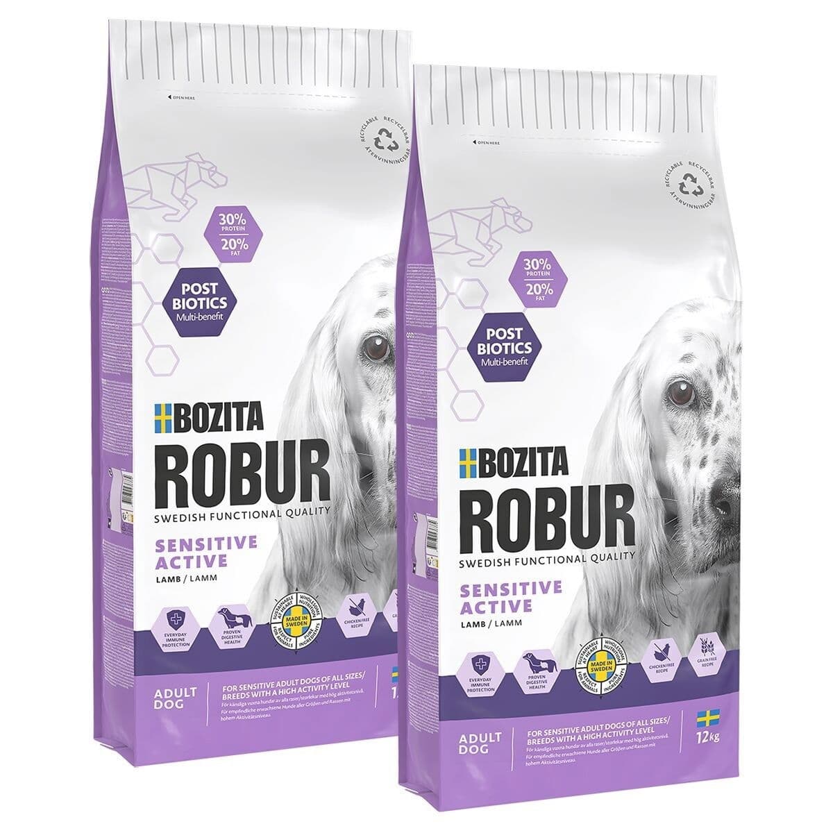 Bozita Robur Sensitive Grain Free Active 2x12 kg – Bozita Robur