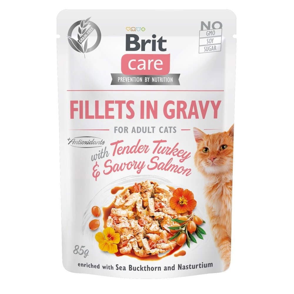 Brit Care Gravy kalkkuna & lohifilee kastikkeessa 85 g – Brit Care