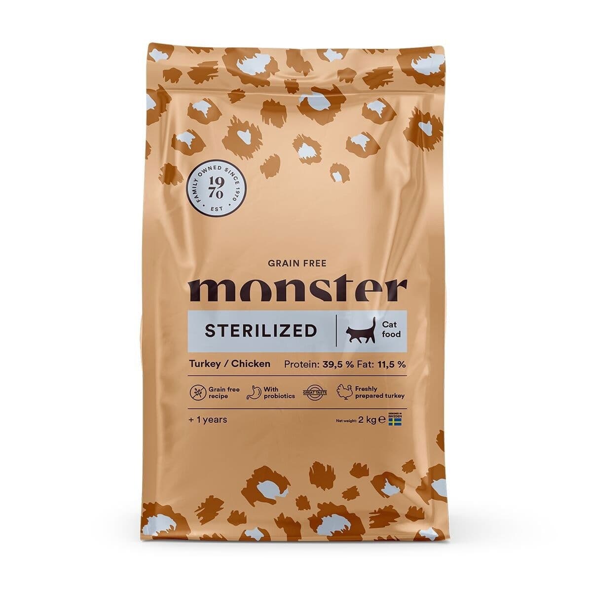 Monster Cat Grain Free Sterilized Kalkkuna & Kana – Monster Pet Food