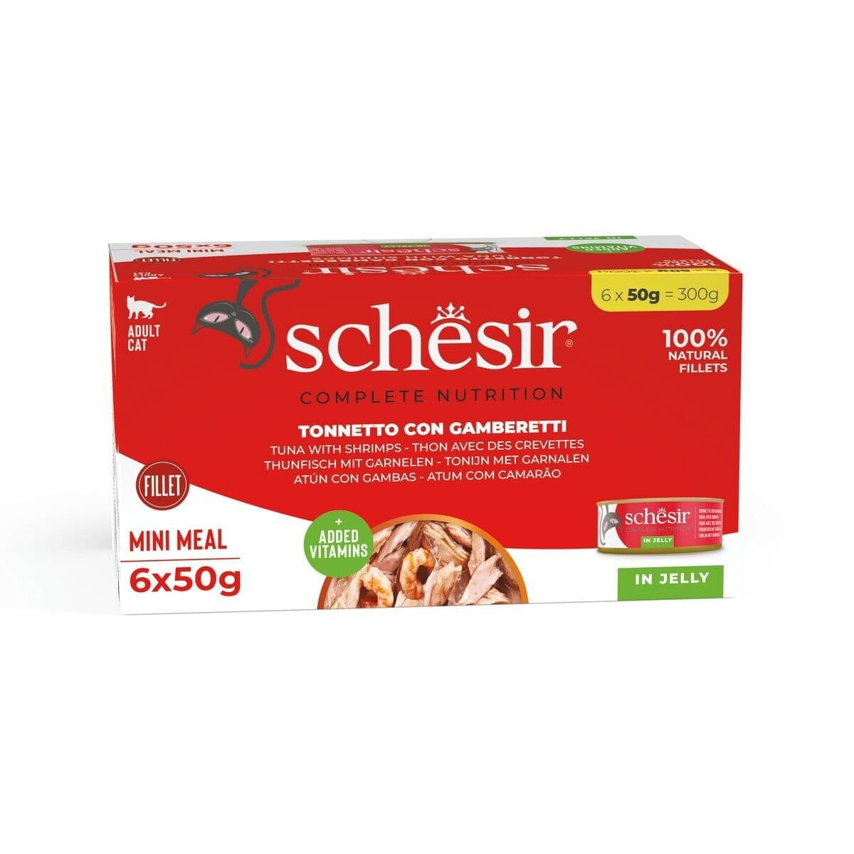 Schesir tonnikala & katkarapu, 6 x 50 g – Schesir