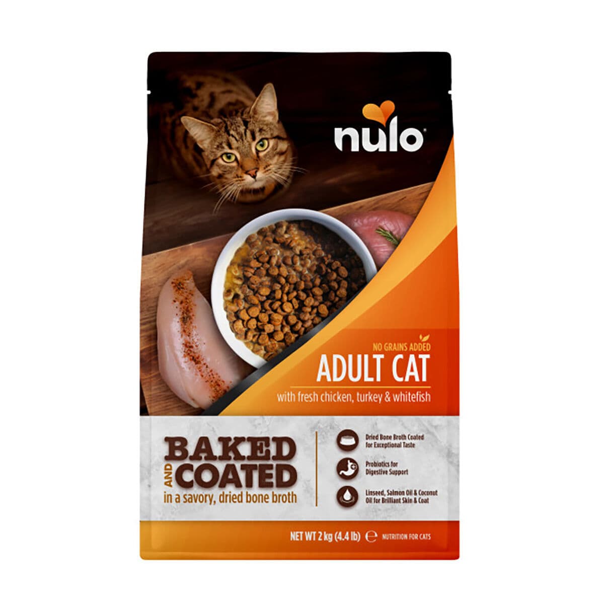 Nulo Baked & Coated Cat Adult Fresh Chicken, Turkey & Whitefish – Nulo