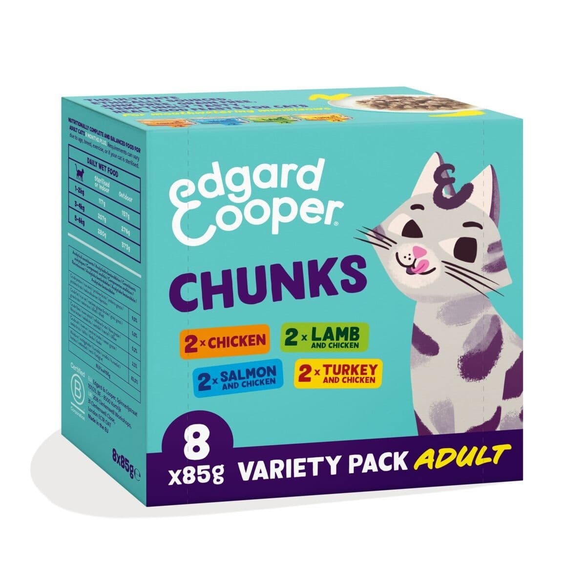 Edgard&Cooper Cat multipack paloja kastikkeessa 8x85g – Edgard & Cooper™