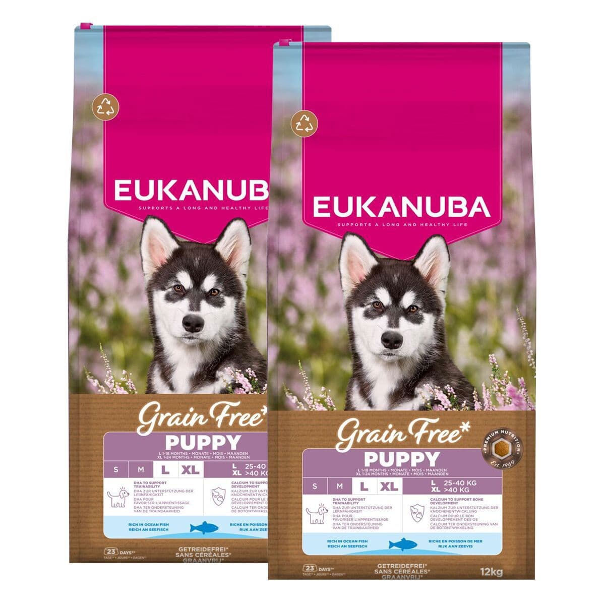 Eukanuba Grain Free Puppy L/XL 2 x 12kg – Eukanuba