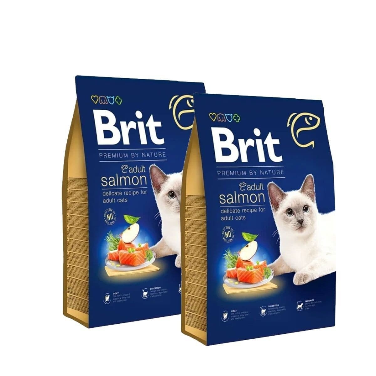 Brit Premium By Nature Cat Adult Salmon 2x8 kg – Brit Premium