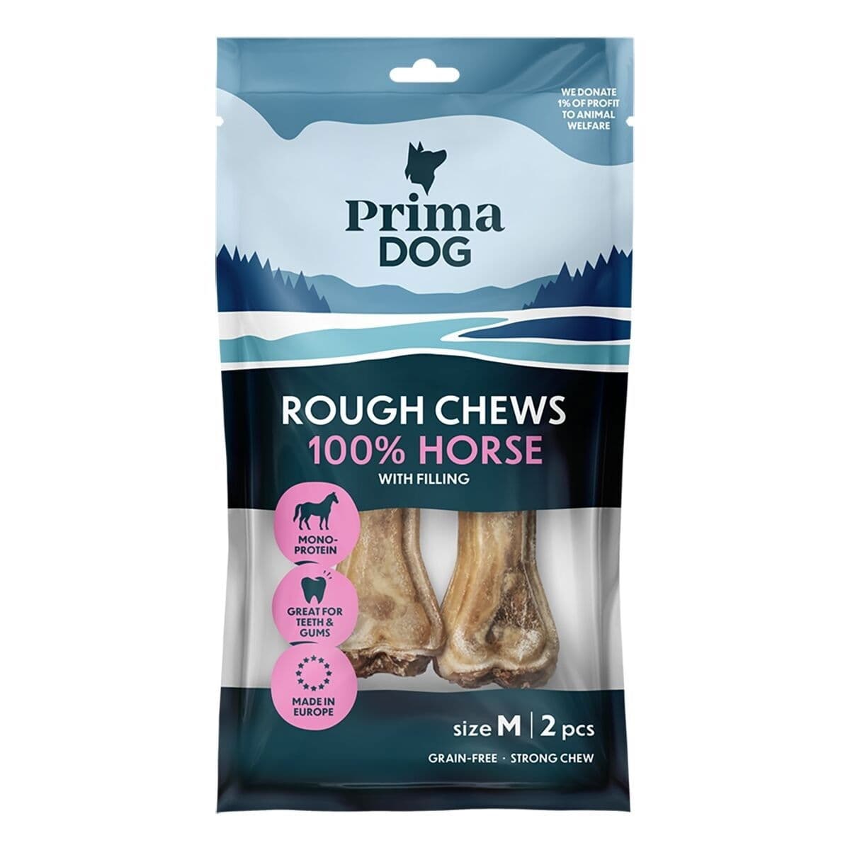 PD Rough Filled Chew bone Horse M – PrimaDog