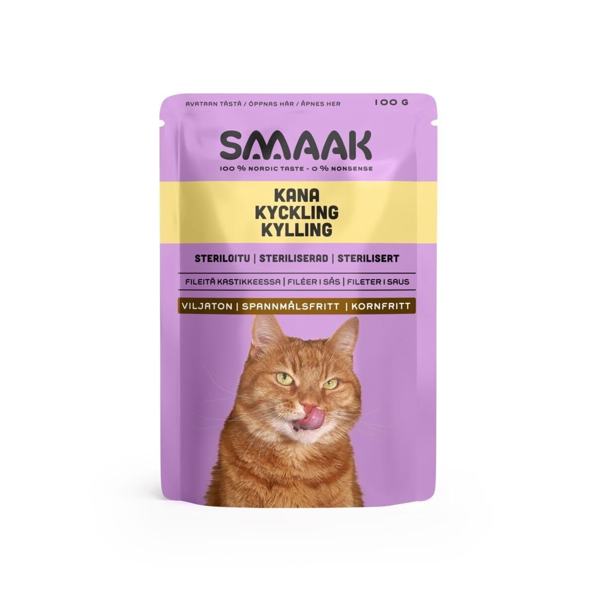 SMAAK steriloidun kissan märkäruoka 100 g – Smaak