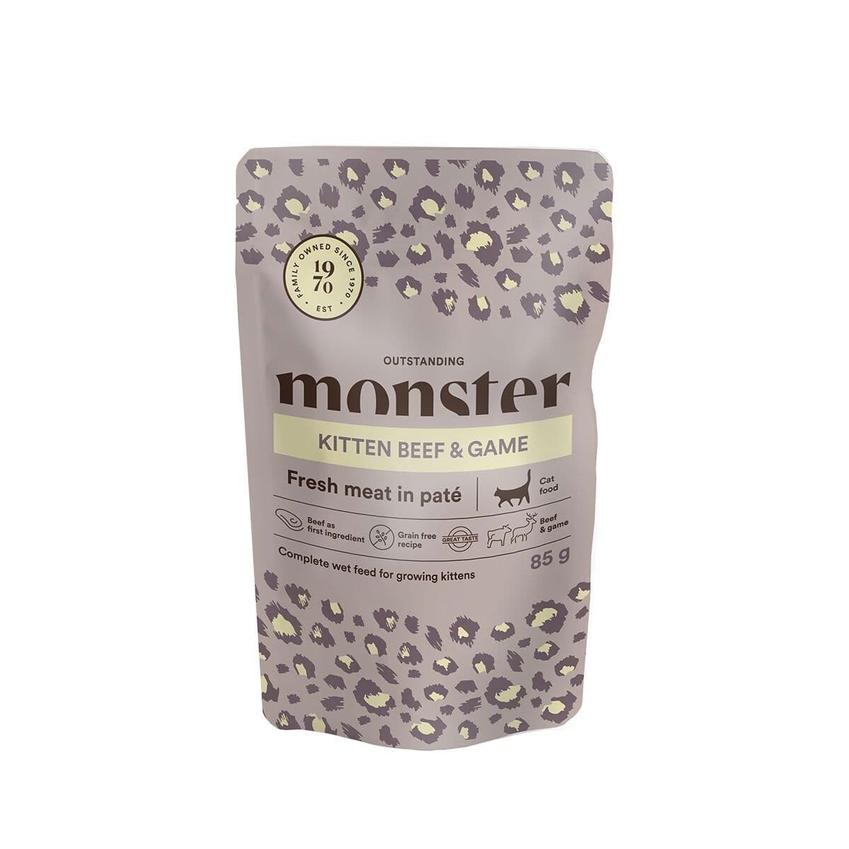 Monster Cat Kitten nauta-riista 85 g – Monster Pet Food