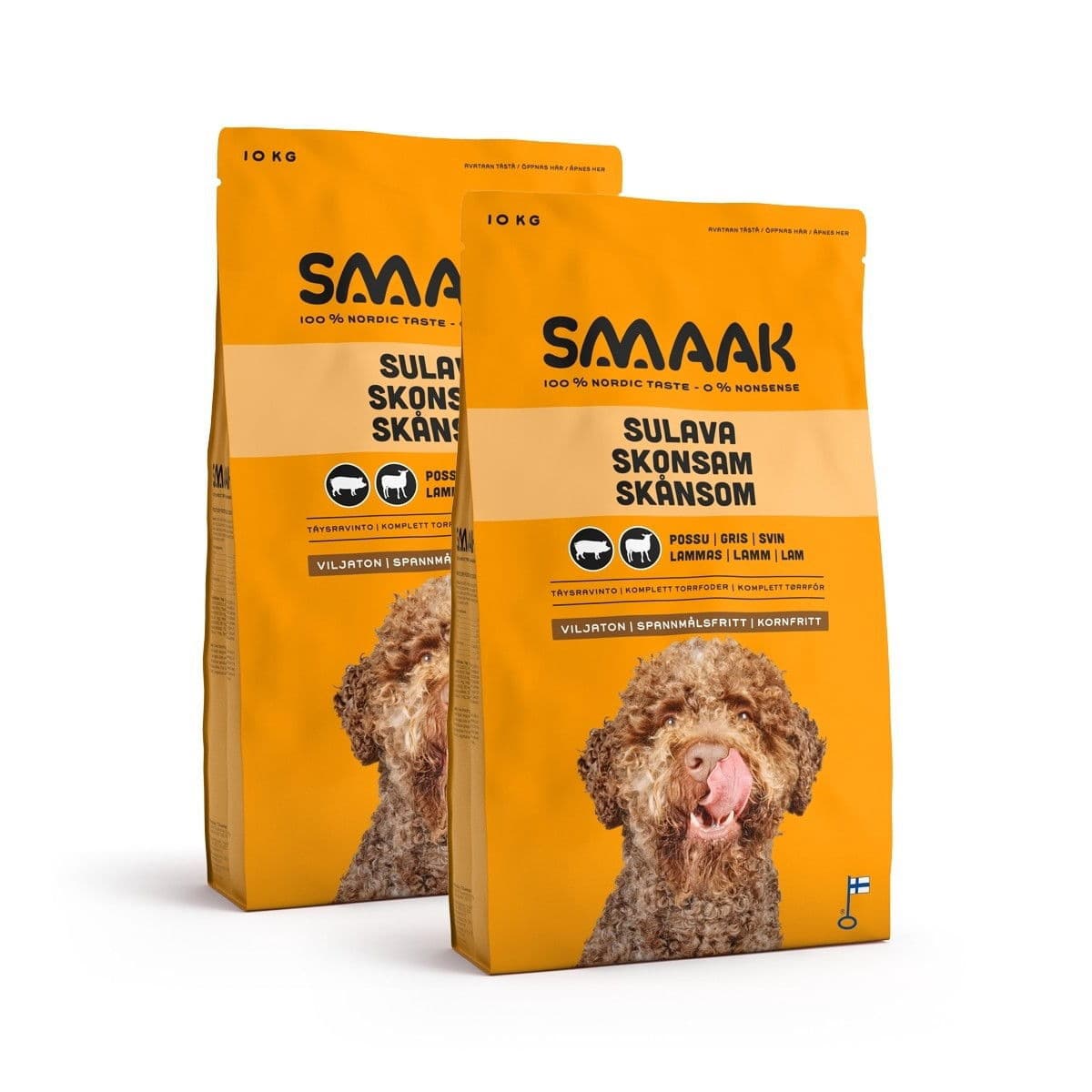 SMAAK viljaton possu-lammas aikuiselle koiralle 2x10 kg – Smaak